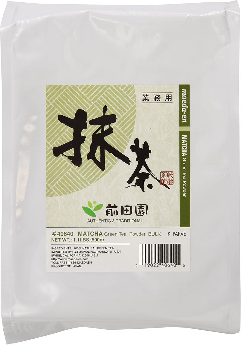 Maeda-En Matcha Green Tea Powder - 1.1 LB Bulk Bag - Image 1